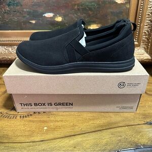 Clarks Women's Black Cloudsteppers Breeze Bali Slip On Shoes Sz 10 W NEW IN BOX